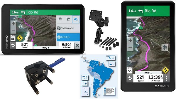 Gps garmin Zumo Xt2 - Moto e Carro - Mapa América do Sul  2025-10 e Topográfico Mundial