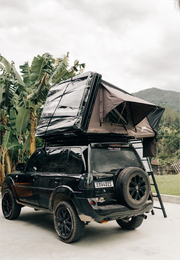 BARRACA OFFOUTDOOR MODELO: HARD TOP 1.6 SEGUNDA GERAÇÃO ( 3 Pessoas) Marrom com preto