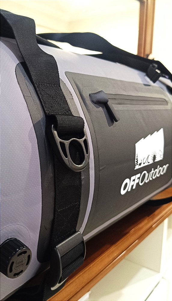 BAG 60 LT 100% IMPERMEÁVEL OFF OUTDOOR CINZA COM PRETO