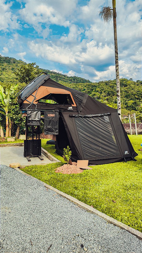 Barraca Camping Teto Rigido Metamorfose Cor Areia/preto