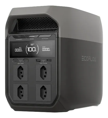 Gerador De Energia Ecoflow Delta 3 1800wh 127v DC ENTRADA E SAIDA 127V