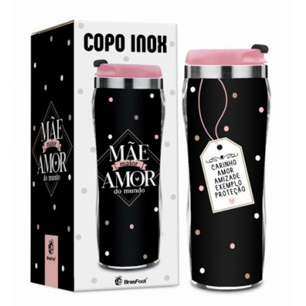 COPO PLAST. INOX - MÃE MAIOR AMOR DO MUNDO