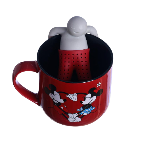 CANECA COM INFUSOR DE CHÁ - MICKEY E MINNIE MOUSE DISNEY