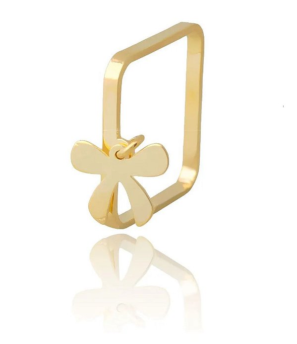 Anel Feminino De Ouro 10k Com Pingente De Ouro 10k Com Garantia