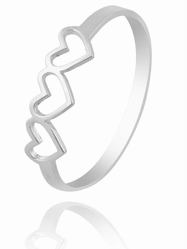 Anel Coração Prata 925 k Coração Eterno Coração do Amor Eterno em Prata SImbolo Do Amor