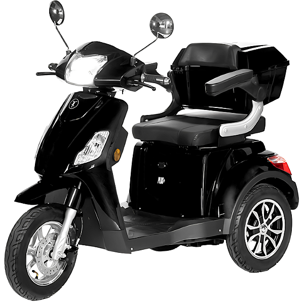 Triciclo Elétrico Mobile Plus 650W Com Alarme Cor Preto