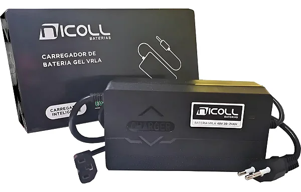 Carregador 48v 20ah - 24ah Nicoll Scooter Triciclo Elétrico Bateria Chumbo