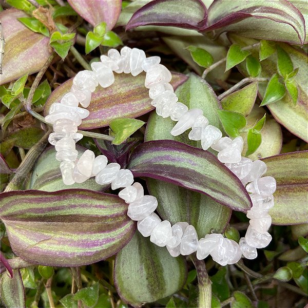Pulseira de Quartzo Rosa - Cristal do Amor