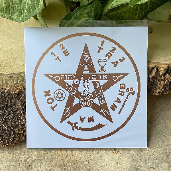 Placa Radiônica - Tetragrama com Pentagrama Esotérico