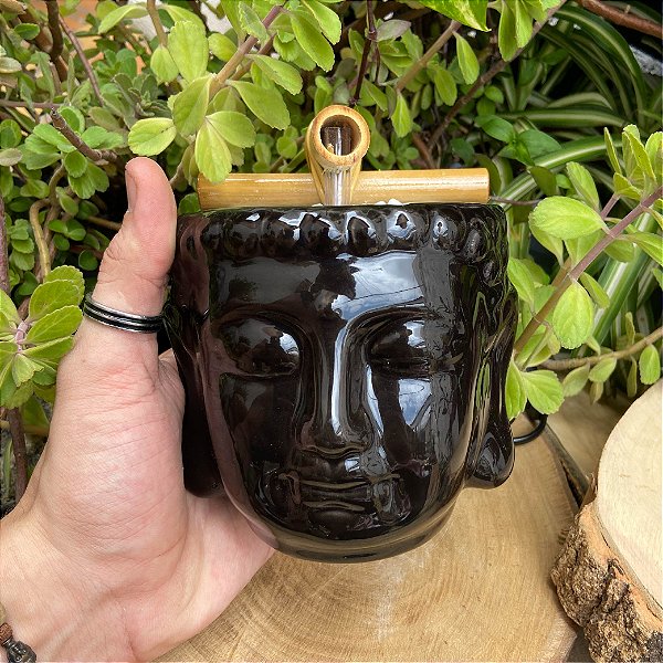Fonte de Água - Cabeça de Buda Preto
