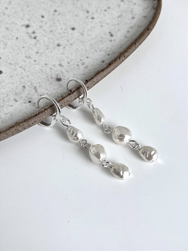 Brinco Evelyn Prateado