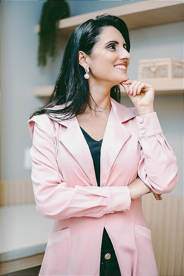 Jaleco Feminino Pérola Rosa