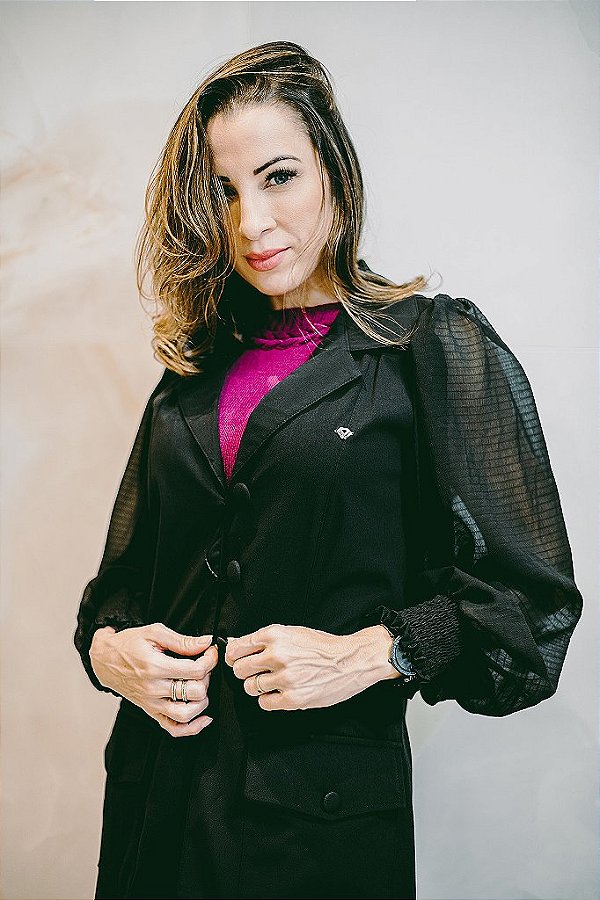 Jaleco Feminino Âmbar Preto