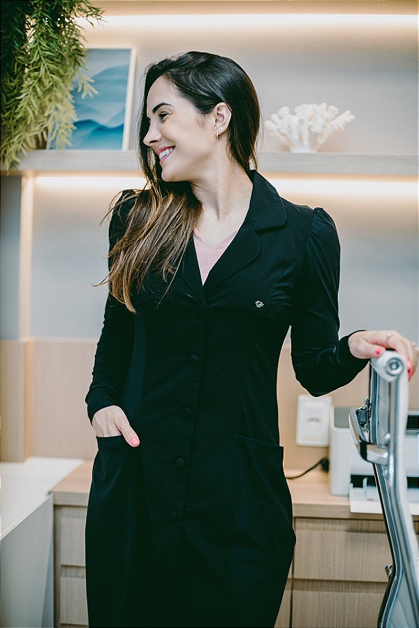 Jaleco Feminino Jade Preto