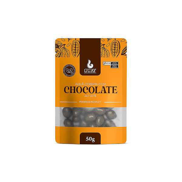 Drageado de avelã com chocolate ao leite 50g