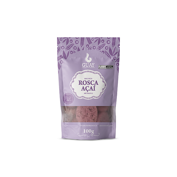 Biscoito rosca de açaí 100g