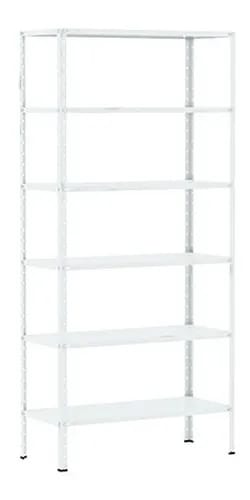 ESTANTE DE AÇO LINHA LEVE MOD. 40 C/ 6 BAND BRANCA