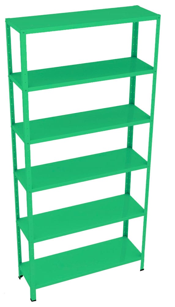 ESTANTE DE AÇO LINHA LEVE MOD. 30 C/ 6 BAND VERDE