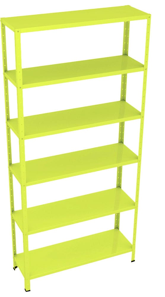 ESTANTE DE AÇO LINHA LEVE MOD. 40 C/ 6 BAND AMARELA