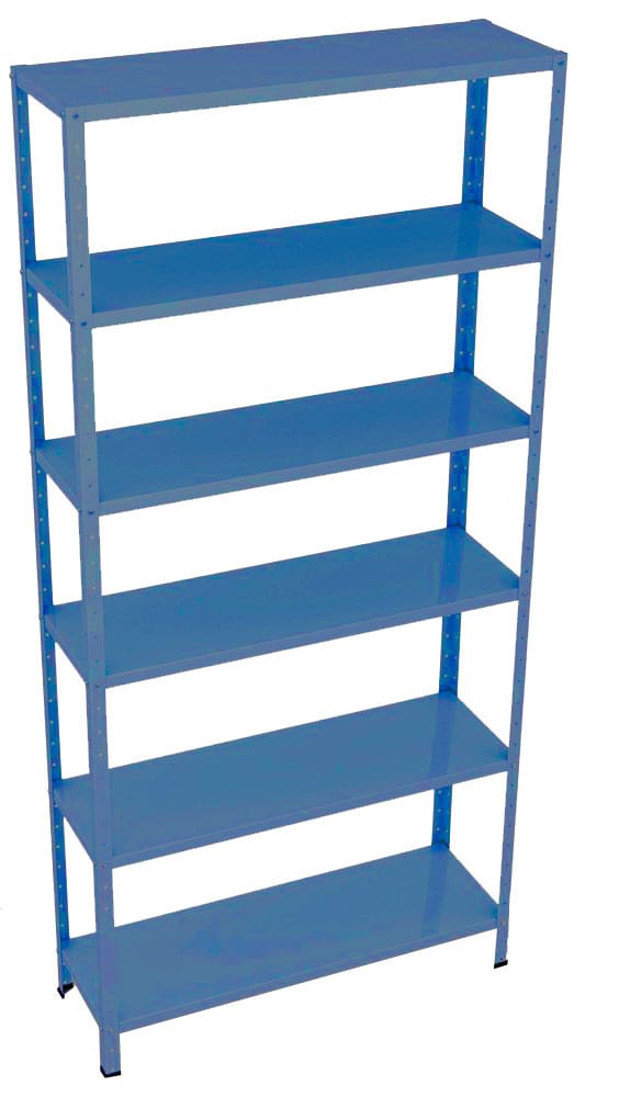 ESTANTE DE AÇO LINHA LEVE MOD. 40 C/ 6 BAND AZUL