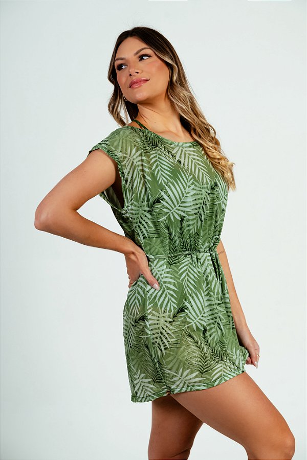 Saída de praia Excentric modelo Livia estampada
