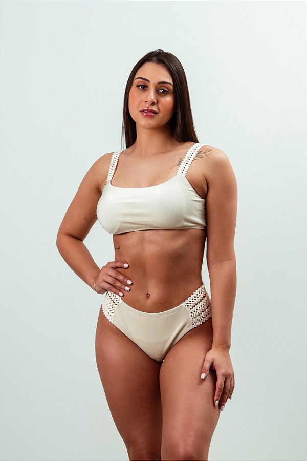 Biquini Valentina/Elisa canelado off White