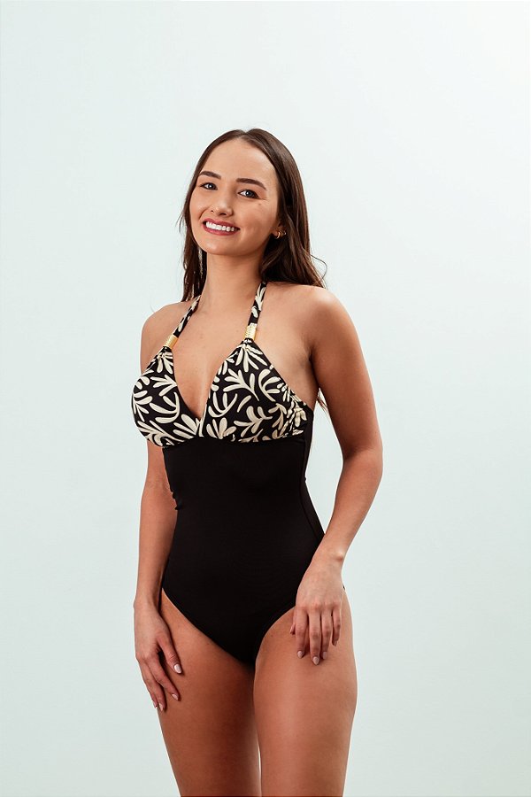 Maiô fechado com bojo Analu preto