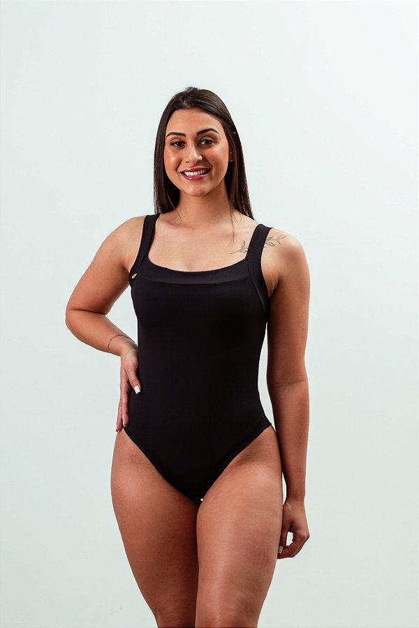 Maiô body Betina preto textura