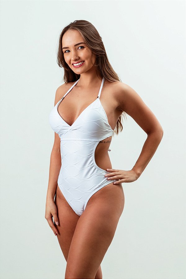 Maiô Isadora branco fio conforto