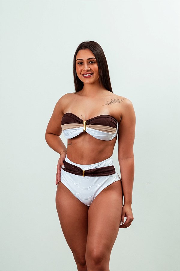 Biquini tomara que caia Excentric Pietra/Kim tricolor