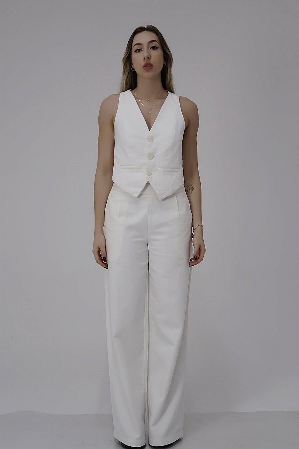 Pantalona Capri Off White