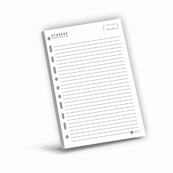 Refil para Caderno Colegial Argolado Pautado Branco