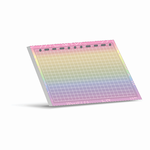 Refil para Guarda Fichas 5 Cores Gradient Quadriculado