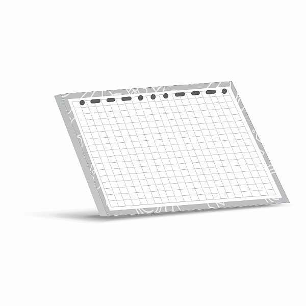 Refil para Guarda Fichas Branco Quadriculado