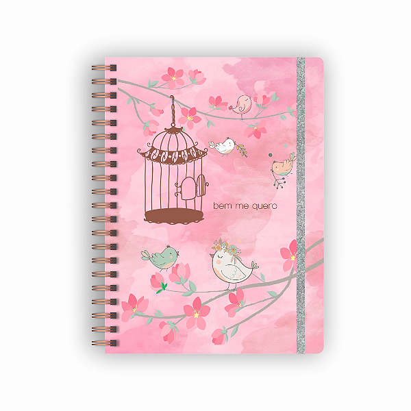 Caderno Colegial Reposicionável Bem me Quero