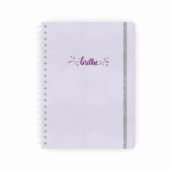 Caderno Colegial Reposicionável Brilhe Lilás