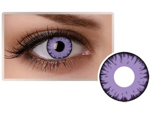 Par Lentes de contato lilás com borda cosplay Fantasia cod6083