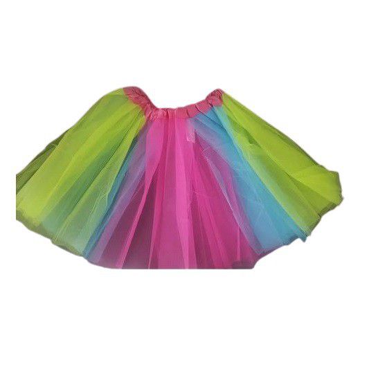 Saia Tutu Unicórnio Colorida Infantil 40cm