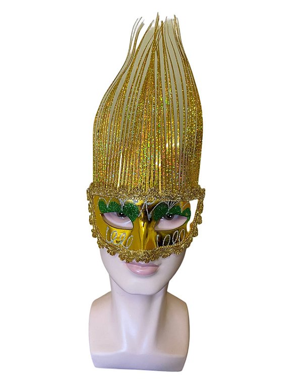 Fantasia Máscara Veneza dourada de Carnaval festas