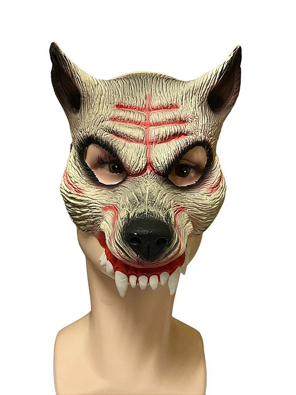 Fantasia Máscara Lobo Assustador Assassino de Látex