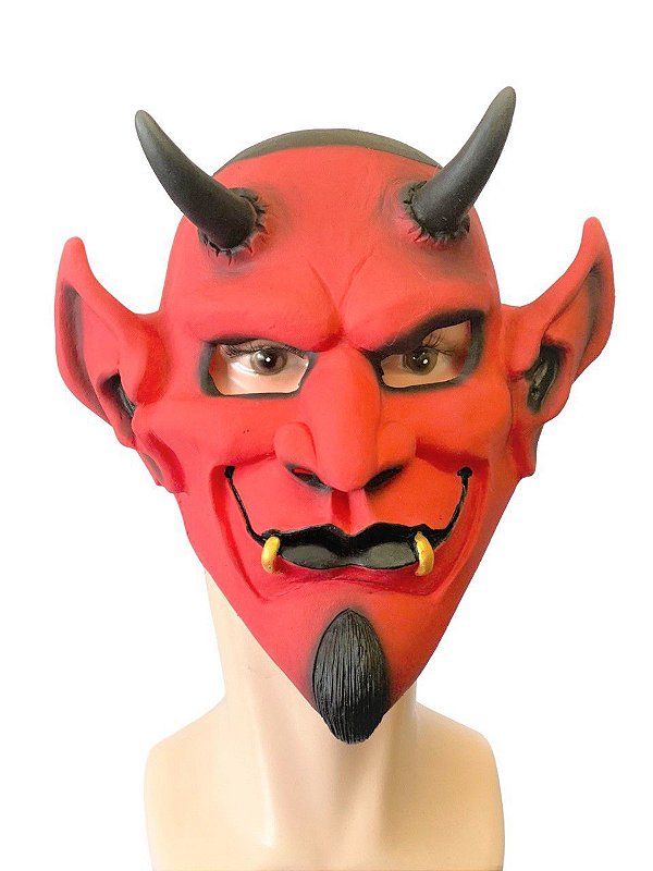 Fantasia Máscara Diabo com chifres e dentes