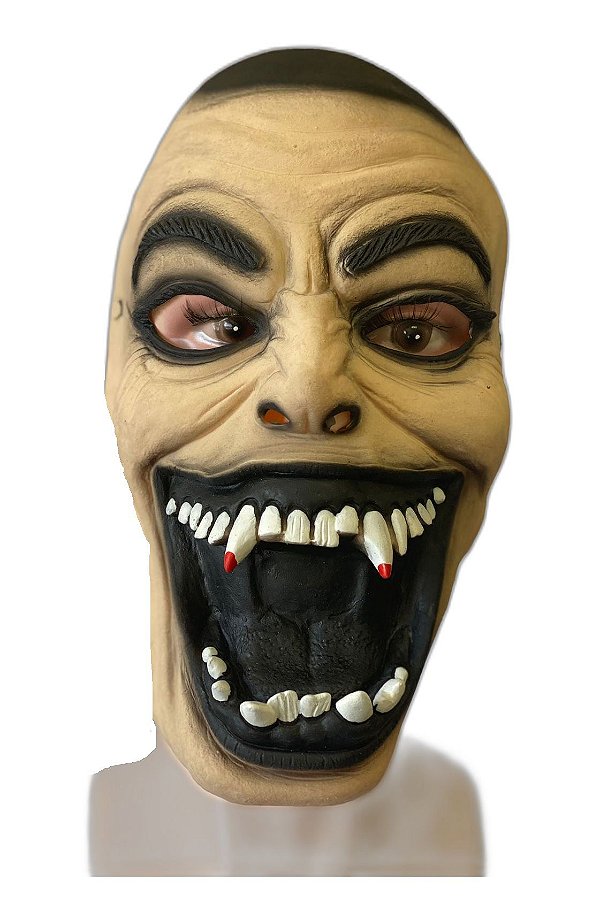 Máscara Vampiro Raivoso Látex c/elástico Halloween Fantasia