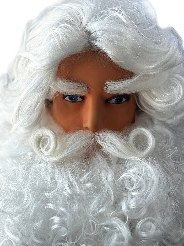 Kit Papai Noel Realista Luxo Barba+ Bigode + Sobrancelha +cola- Encomenda