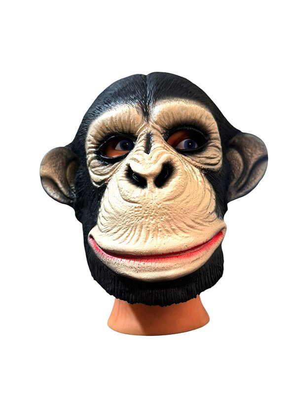 Fantasia Máscara de Chimpanzé de Látex Realista inteira