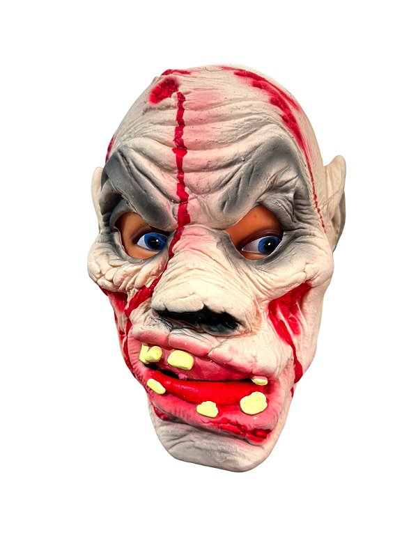 Mascara de látex monstro triste c/ machucados dente pra fora