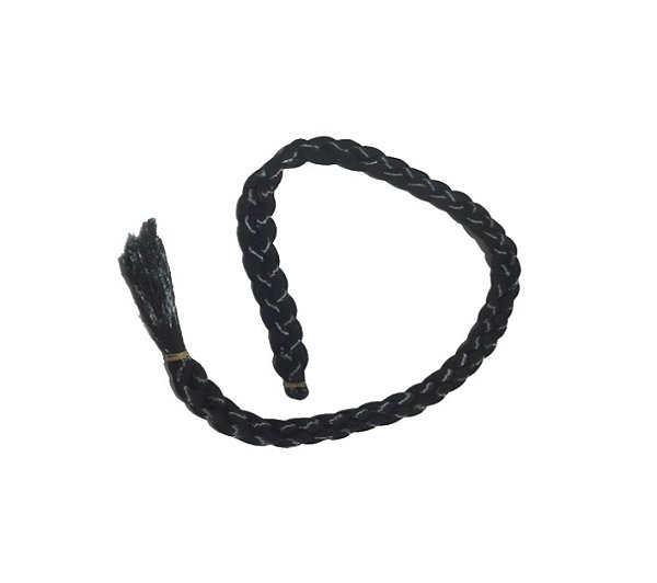 Fantasia Princesa Cabelo Trança Preto 90cm sintética