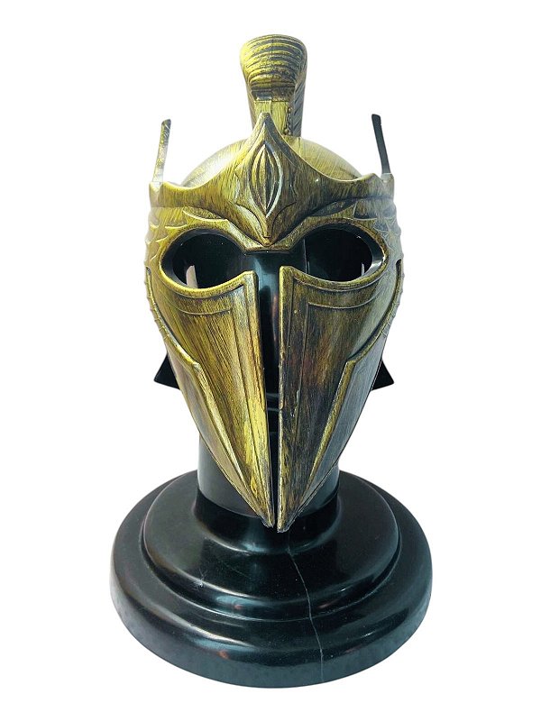 Capacete Dourado Elmo Gladiador Guerreiro Romano Fantasia