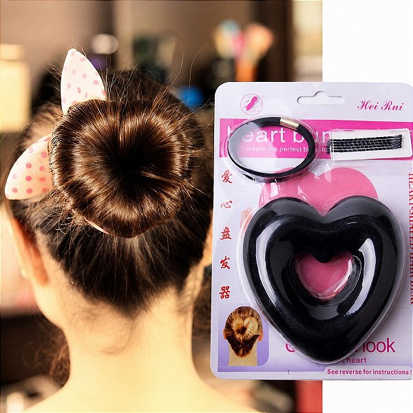 Acessórios Penteado para cabelo Coque rapido formato Coração