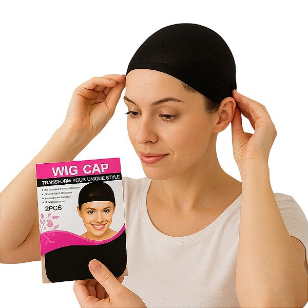 Kit 2 Wig Cap Preta  Touca Para Peruca Wig Front Próteses