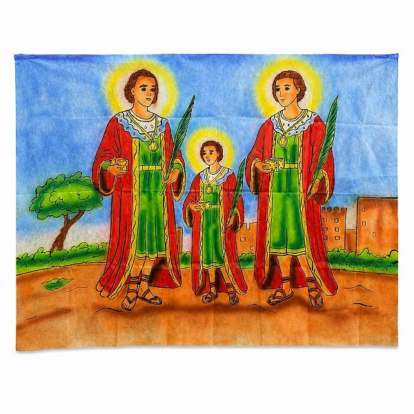 Kit 2 Painel Festa Cosme Damião Doum TNT 100x140cm Decoração